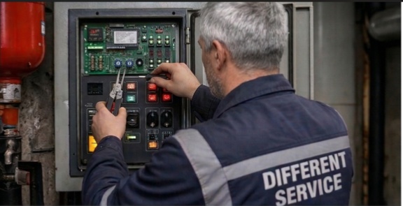 Έλεγχος πίνακα καυστήρα σε βλάβη λεβητοστασίου