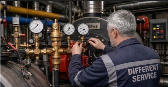 Έλεγχος πίεσης λεβητοστασίου και κυκλοφορητή θέρμανσης